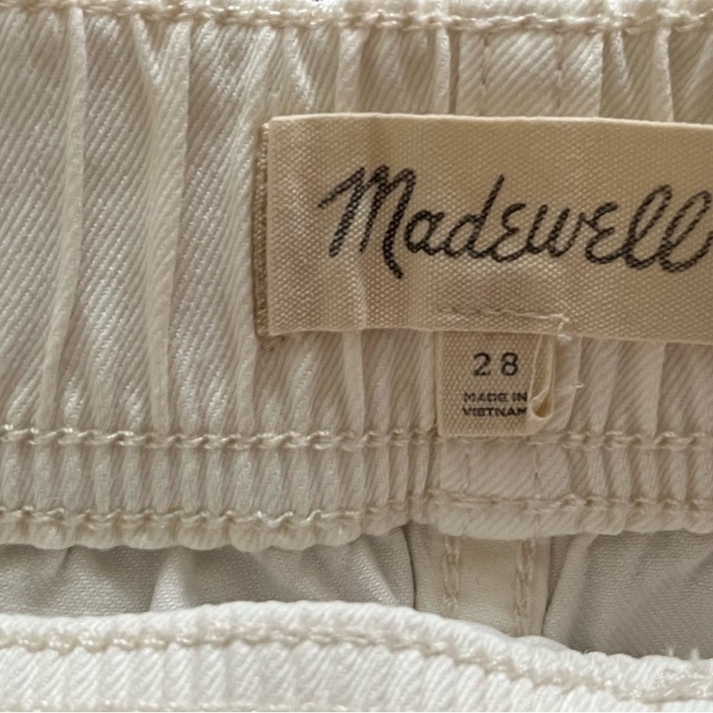 Madewell Cream Elastic-Waist Utility Shorts - Picture 7 of 7